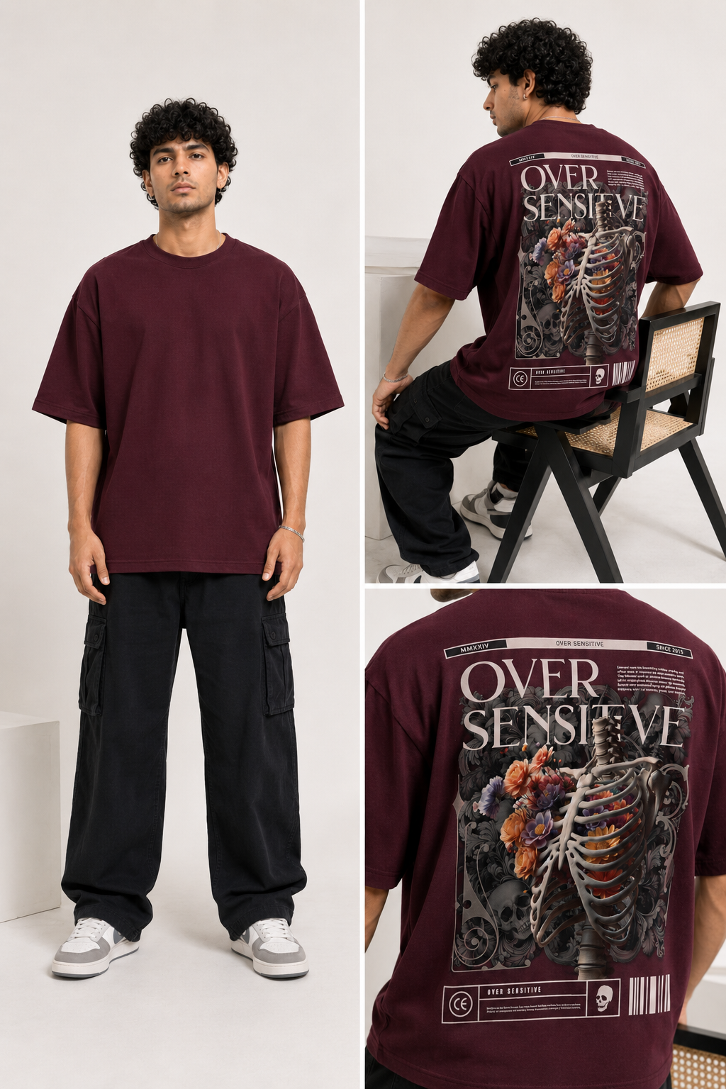 OVER SENSITIVE — Mortem Bloom Oversized T-Shirt