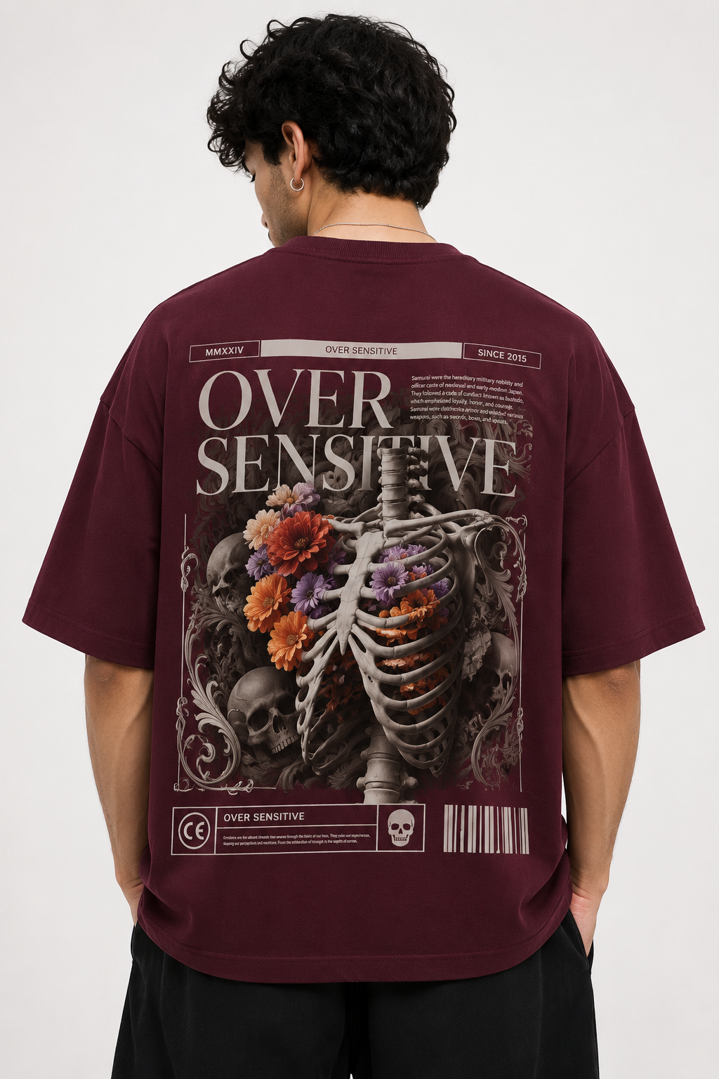 OVER SENSITIVE — Mortem Bloom Oversized T-Shirt