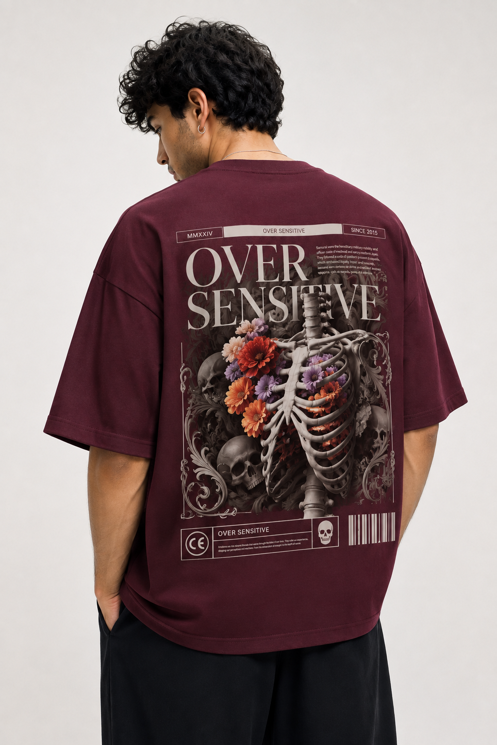 OVER SENSITIVE — Mortem Bloom Oversized T-Shirt